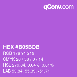 カラーコード: HEX #B05BDB | qconv.com