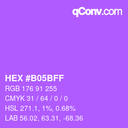 Código de color: HEX #B05BFF | qconv.com