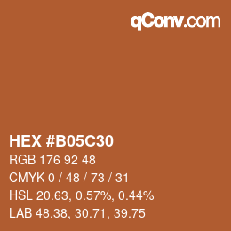 Color code: HEX #B05C30 | qconv.com
