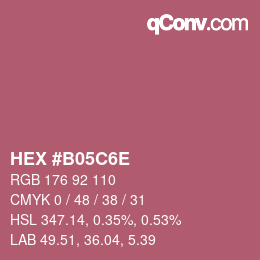 Color code: HEX #B05C6E | qconv.com