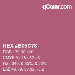 Color code: HEX #B05C78 | qconv.com