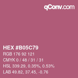 Color code: HEX #B05C79 | qconv.com