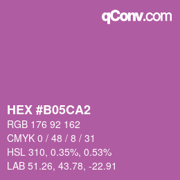 颜色代码: HEX #B05CA2 | qconv.com