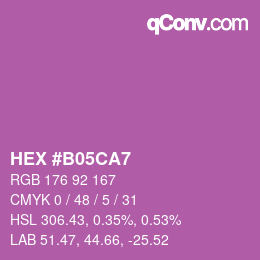 カラーコード: HEX #B05CA7 | qconv.com