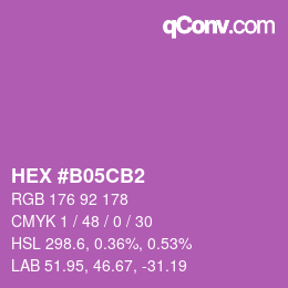 カラーコード: HEX #B05CB2 | qconv.com