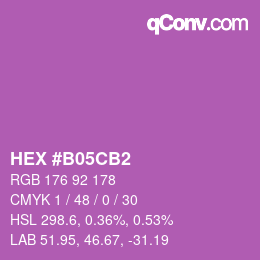 Color code: HEX #B05CB2 | qconv.com