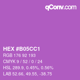 カラーコード: HEX #B05CC1 | qconv.com