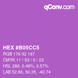 カラーコード: HEX #B05CC5 | qconv.com