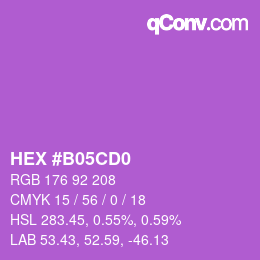 カラーコード: HEX #B05CD0 | qconv.com