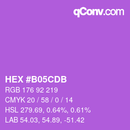 Color code: HEX #B05CDB | qconv.com