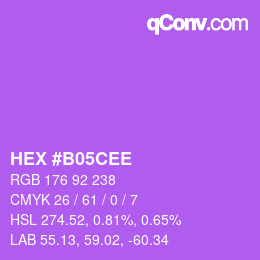 Color code: HEX #B05CEE | qconv.com