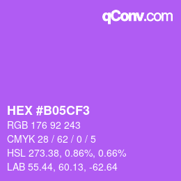 Color code: HEX #B05CF3 | qconv.com