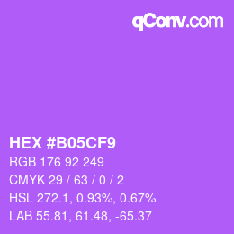 Color code: HEX #B05CF9 | qconv.com
