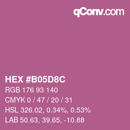 Color code: HEX #B05D8C | qconv.com