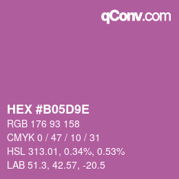 Color code: HEX #B05D9E | qconv.com