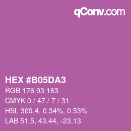 Color code: HEX #B05DA3 | qconv.com