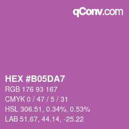 Color code: HEX #B05DA7 | qconv.com