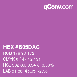 Color code: HEX #B05DAC | qconv.com