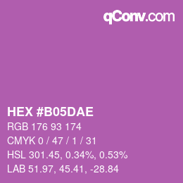 カラーコード: HEX #B05DAE | qconv.com