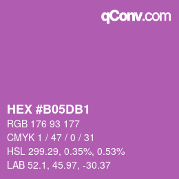 Color code: HEX #B05DB1 | qconv.com