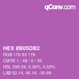 Color code: HEX #B05DB2 | qconv.com