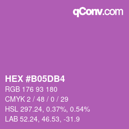 カラーコード: HEX #B05DB4 | qconv.com