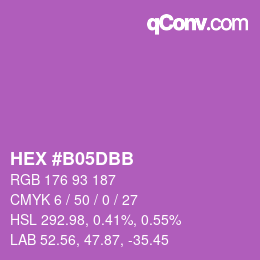 Color code: HEX #B05DBB | qconv.com