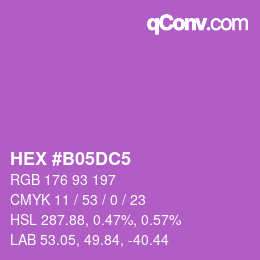 カラーコード: HEX #B05DC5 | qconv.com
