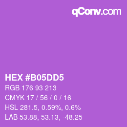 颜色代码: HEX #B05DD5 | qconv.com
