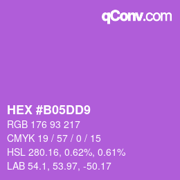 カラーコード: HEX #B05DD9 | qconv.com