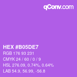 Color code: HEX #B05DE7 | qconv.com