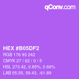 Color code: HEX #B05DF2 | qconv.com