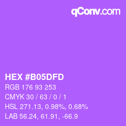 Color code: HEX #B05DFD | qconv.com