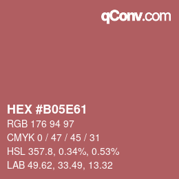 Color code: HEX #B05E61 | qconv.com