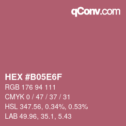 Código de color: HEX #B05E6F | qconv.com