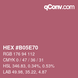 Color code: HEX #B05E70 | qconv.com