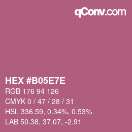 Color code: HEX #B05E7E | qconv.com
