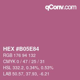 Código de color: HEX #B05E84 | qconv.com