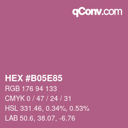 Código de color: HEX #B05E85 | qconv.com