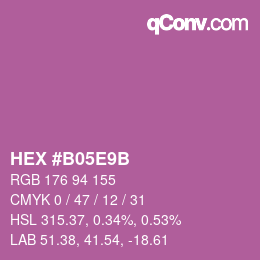 Color code: HEX #B05E9B | qconv.com