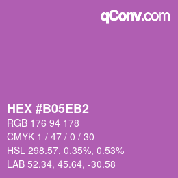 カラーコード: HEX #B05EB2 | qconv.com