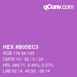 Color code: HEX #B05EC3 | qconv.com