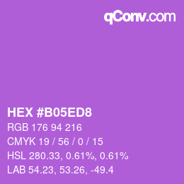 Color code: HEX #B05ED8 | qconv.com