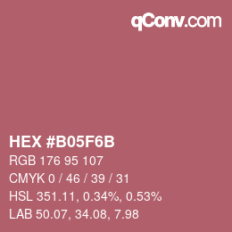 Color code: HEX #B05F6B | qconv.com