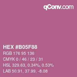 Color code: HEX #B05F88 | qconv.com