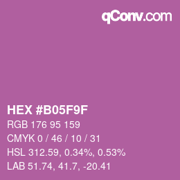 Color code: HEX #B05F9F | qconv.com