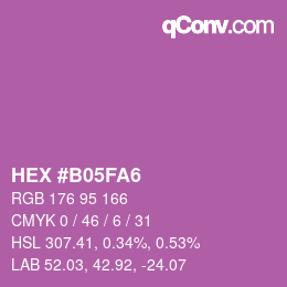 Color code: HEX #B05FA6 | qconv.com