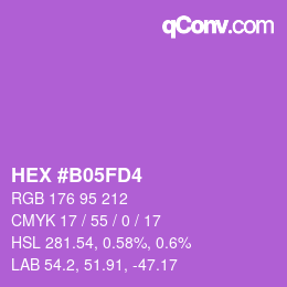 Color code: HEX #B05FD4 | qconv.com
