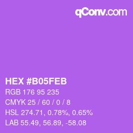 カラーコード: HEX #B05FEB | qconv.com