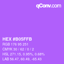 Color code: HEX #B05FFB | qconv.com